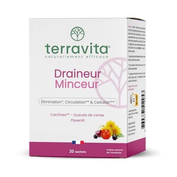 DRAINEUR MINCEUR | Action Detox Anti-Cellulite et Jambes Lourdes | Stimule la Circulation Sanguine et Lymphatique | Actif Bre