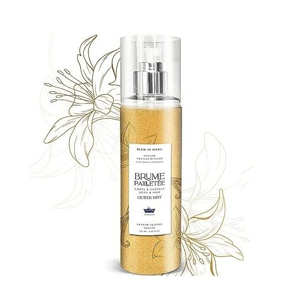 Brume Pailletée Vanille Etoilée 250ml - Ecrin de Soleil - Les Petits Bains de Provence