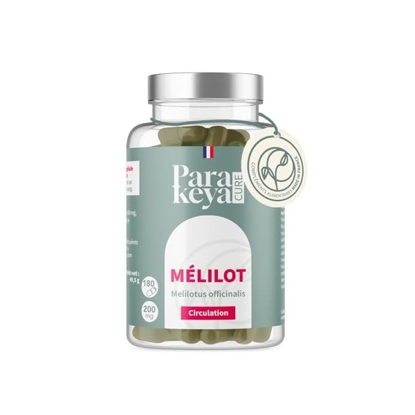 Parakeya Mélilot Circulation | Confort des Jambes Légères & Soutien Vasculaire | Complément Alimentaire Naturel 200mg | Forma...
