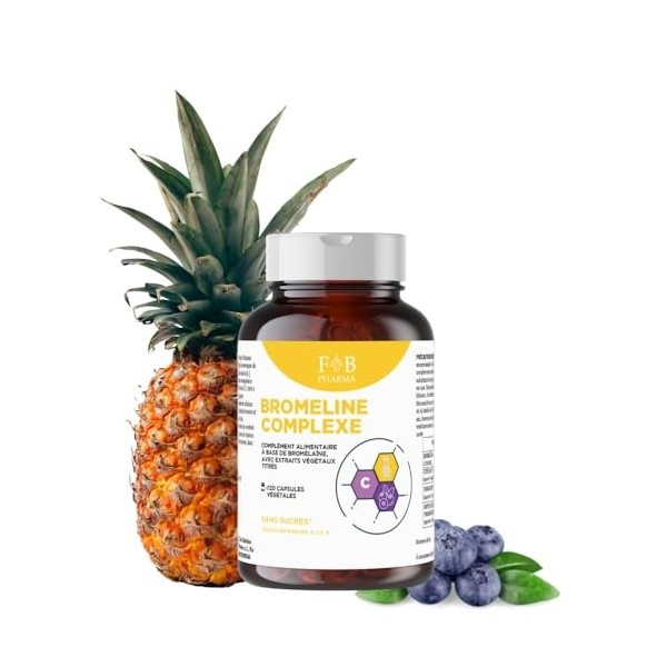 BROMELINA COMPLEX – Diurétique naturel contre la cellulite et la rétention d’eau – Favorise la microcirculation et le drainag