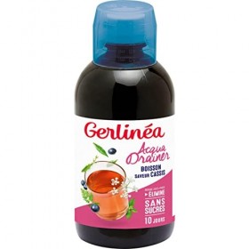Gerlinéa - Acqua Drainer - Boisson Drainante Riche en Actifs Végétaux - Goût Cassis - 500 ml - 189141 Diurétiques