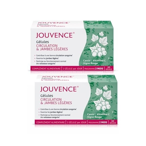 JOUVENCE circulation & jambes légères 60 gélules - Lot de 2 Boites 2 