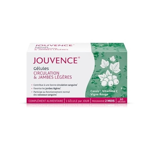 JOUVENCE circulation & jambes légères 60 gélules - Lot de 2 Boites 2 