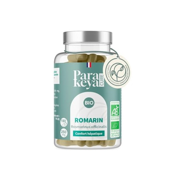 Parakeya Romarin Bio | Soutien Hépatique & Biliaire | Complément Alimentaire Détox Foie & Digestion | Cure longue durée| Drai...