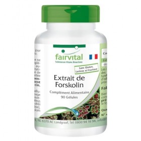 Fairvital | Extrait de forskoline - 90 gélules - à base dextrait de Coleus Forskohlii - qualité contrôlée et haute dose - 10