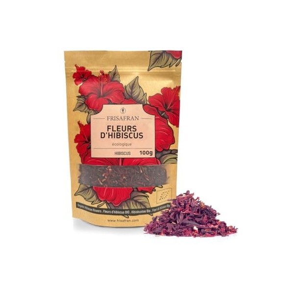 FRISAFRAN | Thé Rouge Pu Erh Bio en vrac 200g | Minceur | Diurétique | Digestif | Détox | Brûleur de graisse | Tisane drainan...