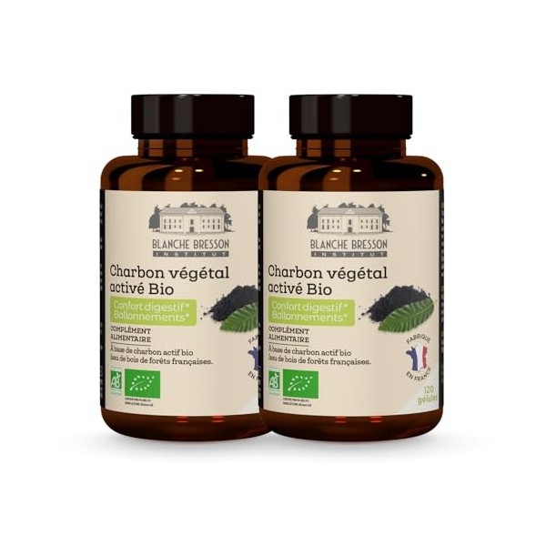 BLANCHE BRESSON - Charbon Végétal Activé BIO - Confort Digestif & Ballonnements - Troubles Digestifs, Lourdeurs Abdominales, ...