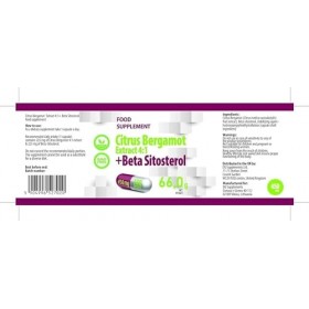 Bêta Sitostérol + Bergamotte Argumes 450mg 120 gélules végétales, Testé par un Laboratoire tiers, sans gluten ni OGM