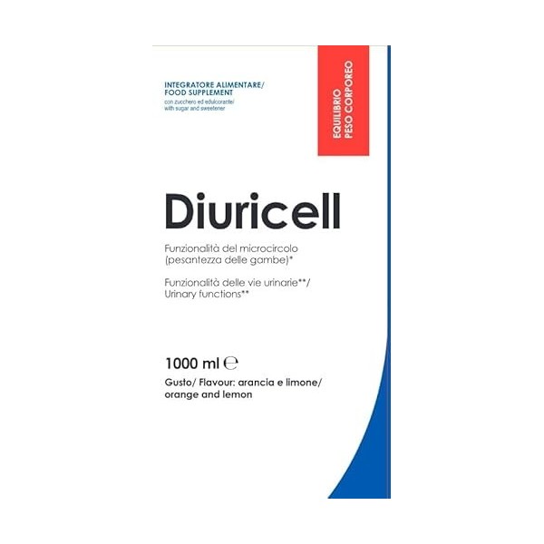 YAMAMOTO Research, Diuricell 1L, Supplément dExtraits Végétaux Drainants, pour les Ballonnements, la Rétention dEau et lAn