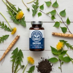 DETOX FOIE PUISSANT - Digestion et Elimination - Pissenlit, Bouleau, Bardane, Desmodium - Complément alimentaire à base de pl