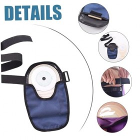 Housses de sac de stomie 2 pièces, ceinture stomie en tissu Oxford réglable et imperméable, housses sac colostomie pour iléos