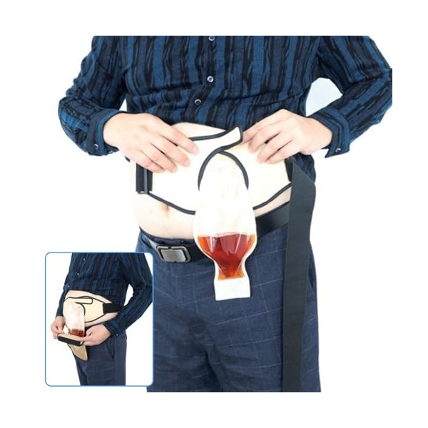 Lot de 2 housses de sac stomie imperméables et réglables en tissu évacuant lhumidité pour ceinture stomie lavables et réutil