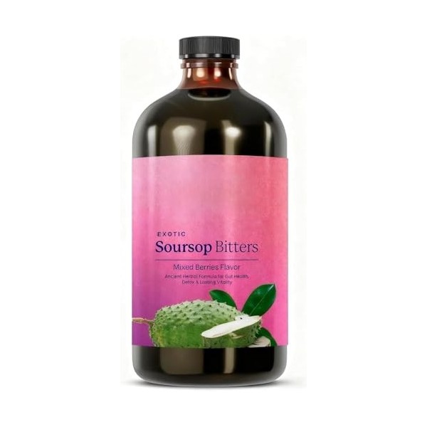Sou-rsop Bitters-Saveur de baies mélangées, formule à base de plantes, soutien intestinal, améliore lénergie et limmunité, 