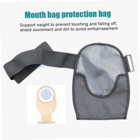 Housses de pochette de stomie, housses sac stomie, 2 pièces sac diléostomie étanche avec ceinture réglable, ceinture lavable