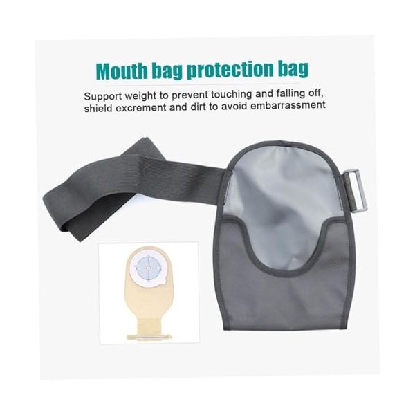 Housses de pochette de stomie, housses sac stomie, 2 pièces sac diléostomie étanche avec ceinture réglable, ceinture lavable