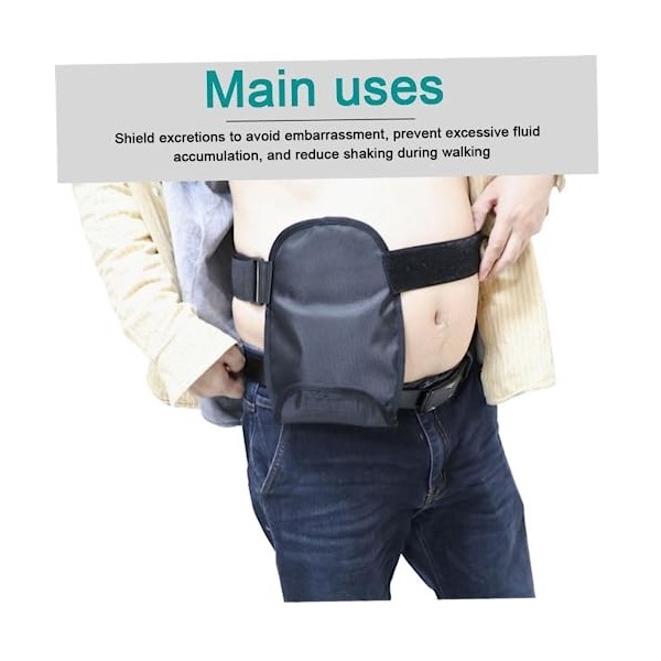 Pineeseatile Le sac de stomie couvre le sac de stomie colostomie imperméable 31x18, 5 cm avec la pochette ceinture élastique 