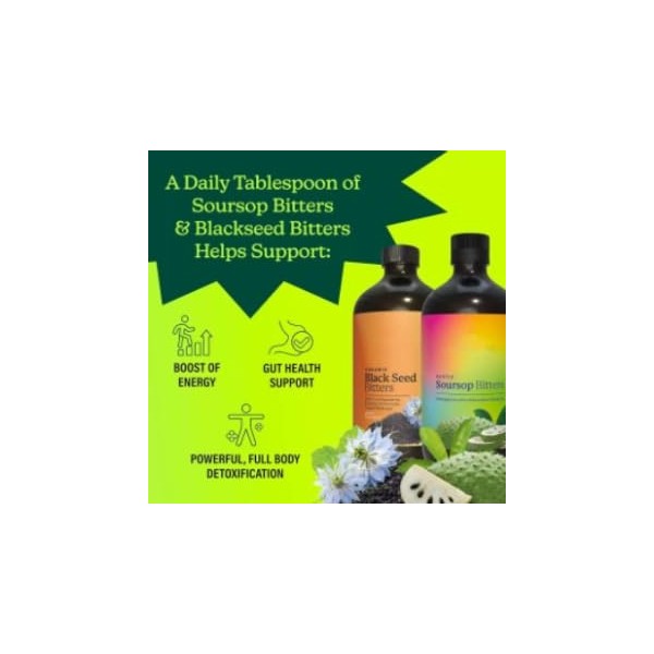 Corossol Bitters Liquid - Soutient le bien-être digestif et la fonction immunitaire - Détox - Perte de poids - Purifie et lis