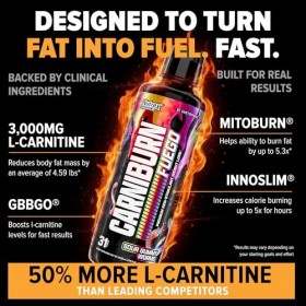 Nutrex Research Carniburn Fuego 31 Servings Vers gélifiés aigres - Régime et gestion du poids - Brûleur de graisse