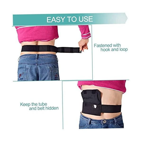 Housse de dialyse péritonéale, ceinture PD confortable et support de tube dalimentation G/Peg pour drainage par cathéter, fi