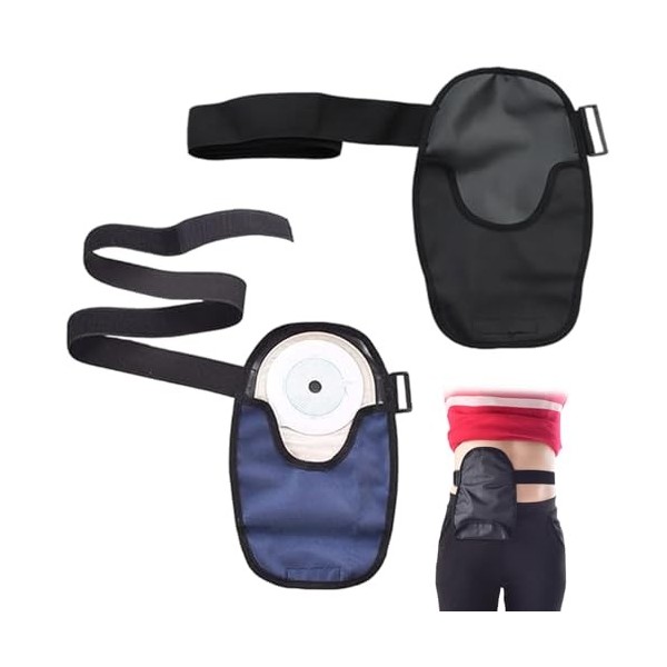 Housses de sac de stomie 2 pièces, ceinture stomie en tissu Oxford réglable et imperméable, housses sac colostomie pour fourn