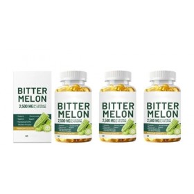 Extrait de melon amer 2500 MG | Ingrédient botanique | Favorise la digestion et léquilibre | Sans gluten, sans OGM,3Pcs Diuré...