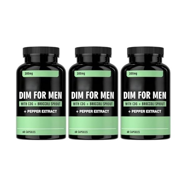 DIM pour Hommes 300mg, Favorise lÉquilibre Hormonal et la Vitalité,2pcs Diurétiques