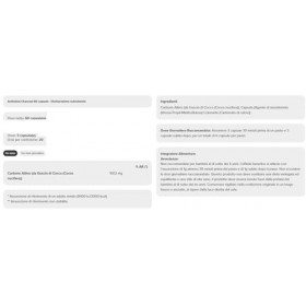 Prozìs Activated Charcoal 60 comprimés - Charbon actif végétal, Complément alimentaire à base de charbon actif végétal, utile