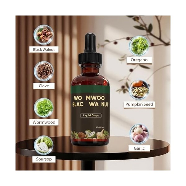 Gouttes dintestin de noix noire dabsinthe,1 Pcs Diurétiques