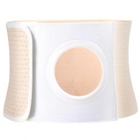 Temeemeg Ceinture de hernie, ceinture de stomie confortable, reliure ventrale en tissu maillé respirant, colostomie légère, s...