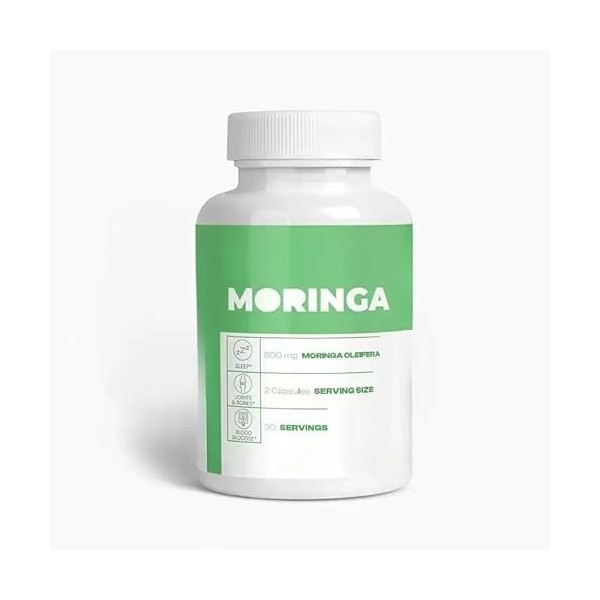 Extrait de moringa, pour lénergie, le sommeil, la santé immunitaire et intestinale, entièrement naturel, sans OGM | santé in
