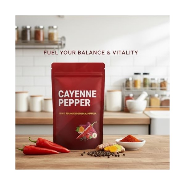 Gélules de piment Soutient les veines des jambes, la santé digestive et la santé intestinale