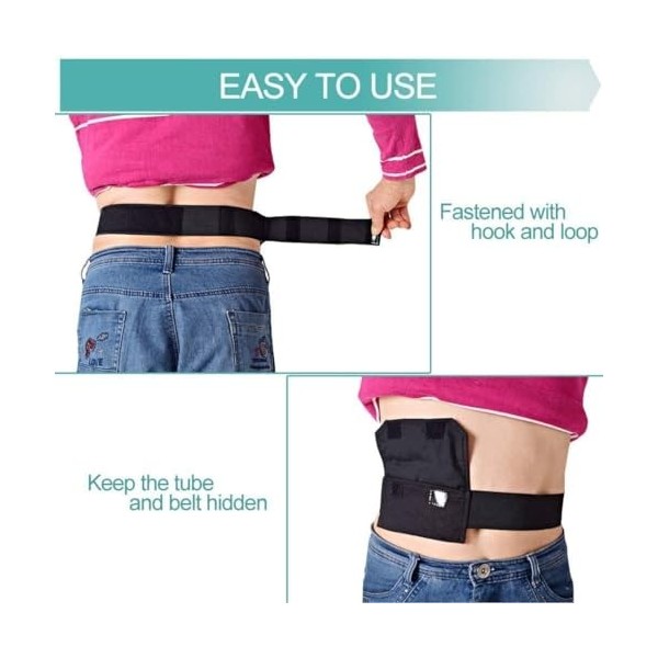 Ceinture de sonde dalimentation, couverture de dialyse péritonéale Ceinture PD confortable Support sonde dalimentation G/Pe