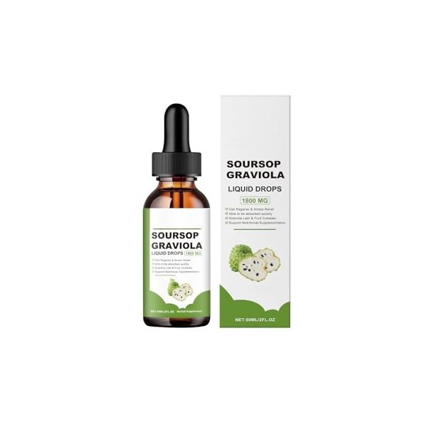 Corossol graviola Liquide|Pour le soutien immunitaire, la digestion|Végétalien, sans OGM,1Pcs Diurétiques