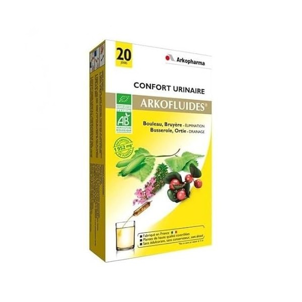 Arkopharma arkofluide confort urinaire 20 ampoules