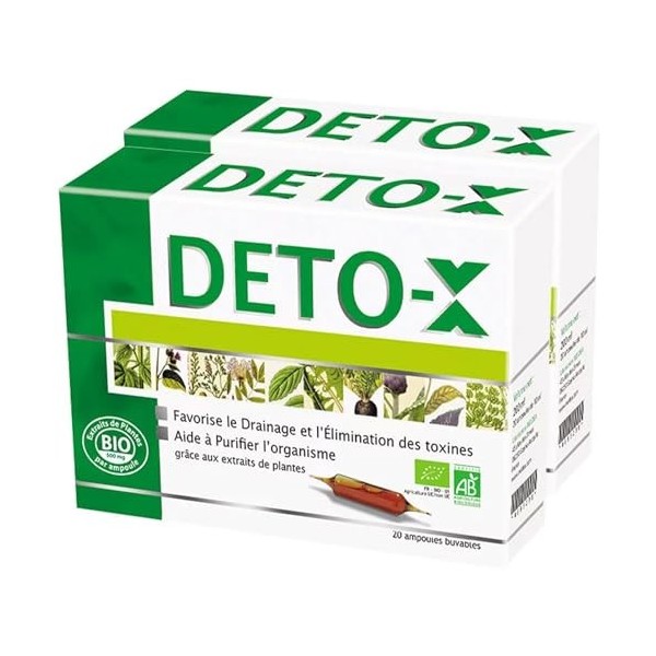 NUTRI EXPERT - Deto-X -Complément alimentaire BIO à base dextraits dArtichaut, Fenouil, Ortie, Bardane, Frêne, Thé Vert & M D...