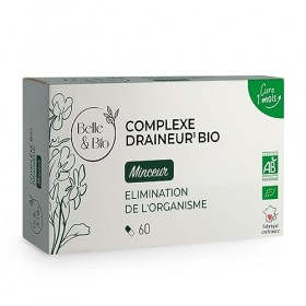 DETOX & DRAINAGE MINCEUR - Complexe Draineur Bio - 60 gélules - Certifié Bio par Ecocert - Maté Vert, Bouleau, Pissenlit, Art