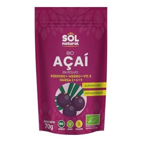 SOLNATURAL AÇAI en polvo 70gr. BIO – soin conçu pour une utilisation régulière, poids 70 g, convient à ceux qui recherchent u