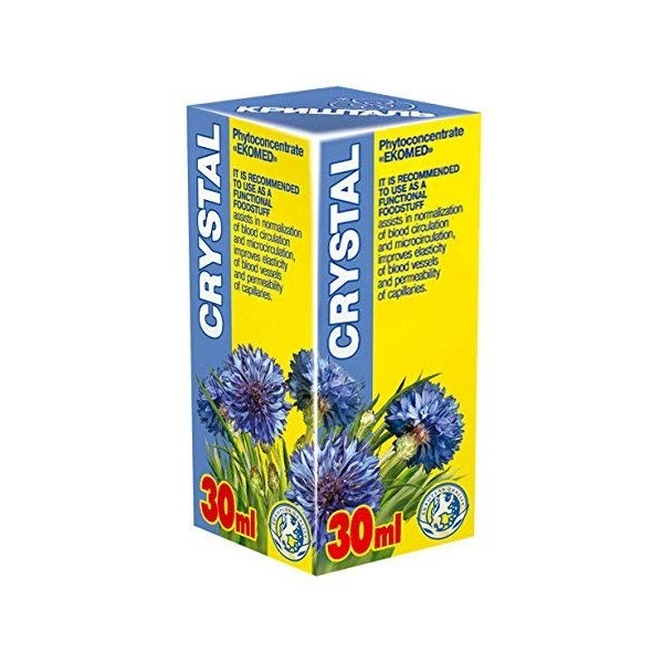 Crystal 30ml Phyto Concentré - Extraits Naturels de Plantes - Santé cardiovasculaire - Microcirculation - Athérosclérose - Co