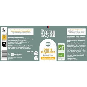 Parakeya - Ortie Piquante Bio 210 mg | Confort Diurétique | Complément alimentaire | 180 gélules Diurétiques