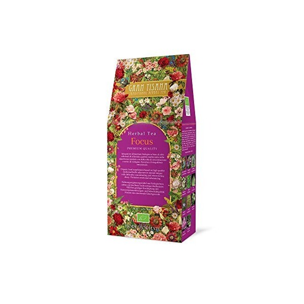 Focus Intégrateur alimentaire biologique à base de plantes professionnelles de très haute qualité 50 g, aidant dans la fatigu