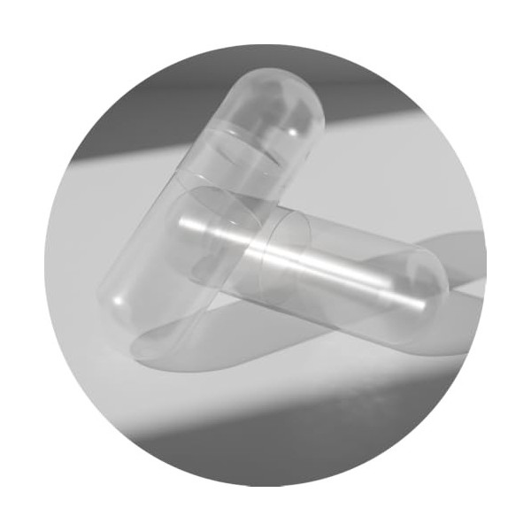 DR T & T Lot de 200 capsules transparentes HPMC pour végétalien halal Taille 4