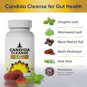 Générique Natural Candida Cleanse Detox, Candida Cleanse - Soutien de lintestin et du côlon, pour Femmes et Hommes,1Pcs