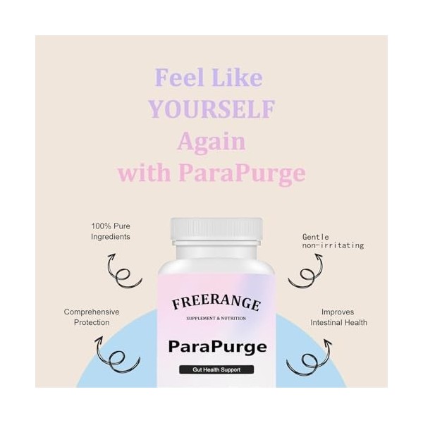 PARAPURGE GUT COMMENTS - Supplément de soutien aux intestins et au côlon, parapure aide à nettoyer et à nettoyer le côlon pou...