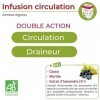 NUTRIGÉE - Infusion Circulation 10 Bio - Jambes Légères - Circulation & Draineur - Vigne Rouge, Ginkgo Biloba, Petit Houx, Ha