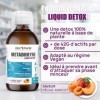 LIQUIDE DETOX, DRAINEUR - Complément Détox, Draine, Détoxifie, Elimine grâce au Thé Vert, Bouleau, Hibiscus, Maté - Flacon de