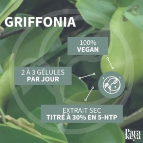 Parakeya - Griffonia - 180 gélules - Routine nutritionnelle - Complément alimentaire Diurétiques