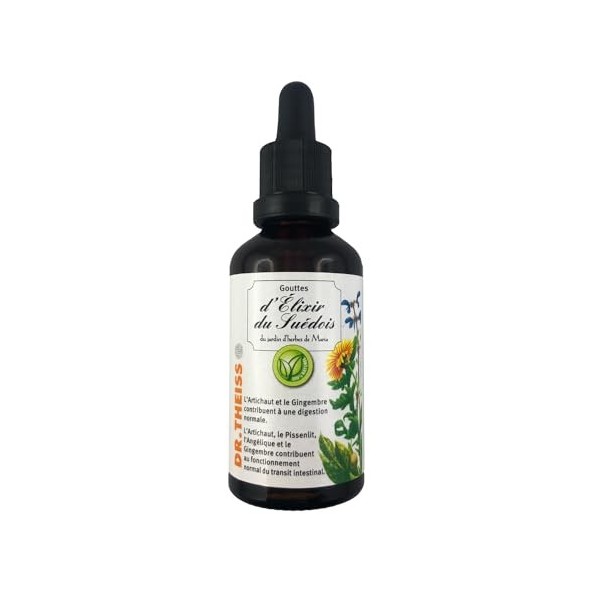 Dr. Theiss Gouttes dÉlixir du Suédois | Digestion & Transit | Recette originale de Maria Treben, 50 ml Diurétiques
