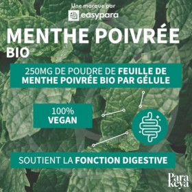Parakeya - Digestion Menthe poivrée Bio|Complément Alimentaire |180 Gélules