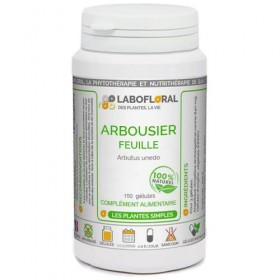 Arbousier Labofloral 150 gélules dosées à 250 mg - Complément alimentaire - Diurétique urinaire, digestion - Fabriqué en fran