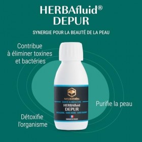 Naturathéra HERBAFLUID DÉPUR - Complément Alimentaire Détox Purifiant Beauté de la Peau, Extraits de plantes - 125 ml - Fabri